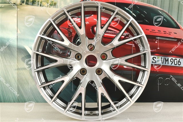 21-inch wheel rim Panamera Exclusiv Design, 11,5J x 21 ET69, Platinum Silver Metallic