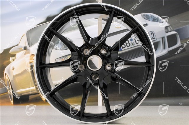 20-inch wheel, Carrera S III, wheel spokes painted black, 8J x 20 ET57