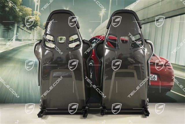 Fotele kubełkowe GT3RS / GT2RS, Carbon, skóra+Alcantara, czarne, zestaw, L+R