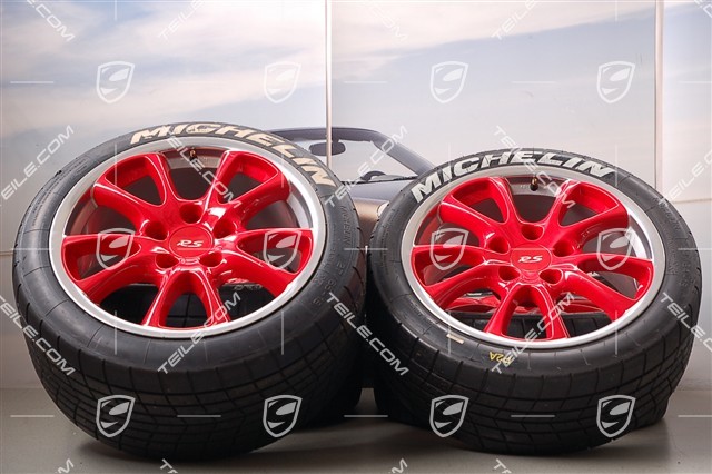18-inch GT3 RS wheel set, red lacquered, wheels: 11J x 18 ET63 + 8,5J x 18 ET40