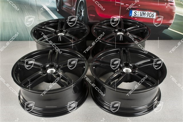 19"-inch alloy wheel Macan Turbo, 8J x 19 ET21 + 9J x 19 ET21, black high gloss