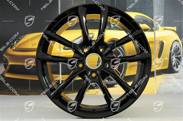 19-inch wheel rim Panamera S, 10,5J x 19 ET62, black high gloss