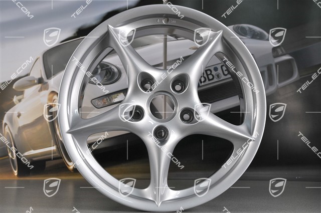 18-inch Carrera wheel set, 8J x 18 ET50 + 10J x 18 ET65