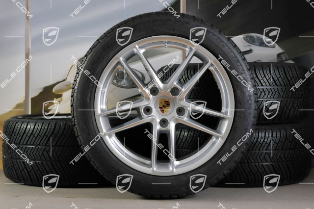 19-inch TURBO II winter wheel set, wheels 9J x 19 ET 60 + 10J x 19 ET61 + tyres Michelin Pilot Alpine 3, 255/45 R19+285/40 R19, without TPM