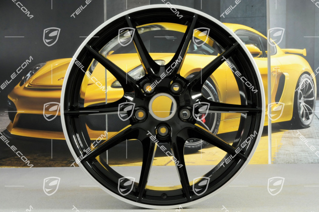 20" Carrera S III wheel rim set, 8,5J x 20 ET51 + 11J x 20 ET52, wheel spokes in black