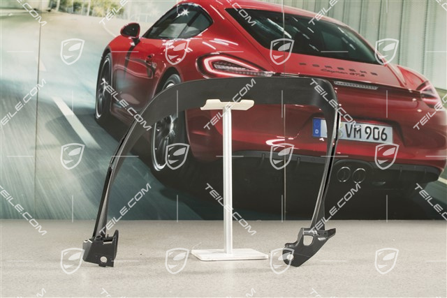 Rear bumper Exhaust system tail pipe cover trim, Black matte, L