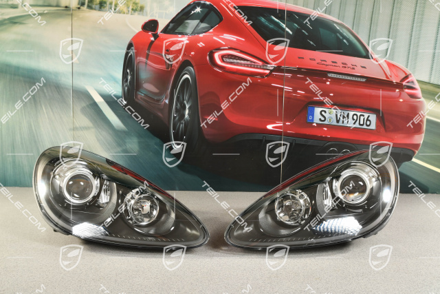 Xenon headlight, Turbo, with daytime running light, SportDesign package, BLACK inside panel, set (L+R)