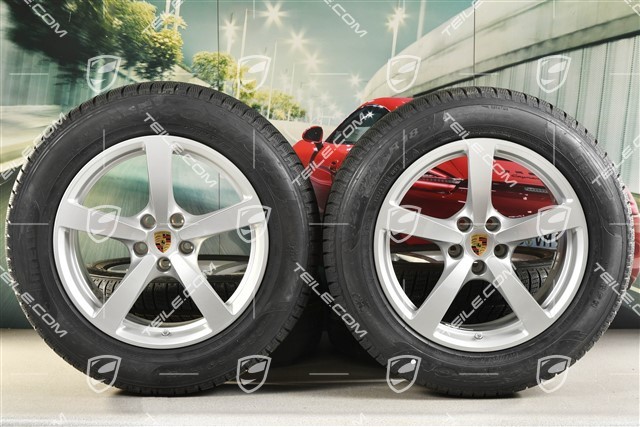 18-inch "Macan" Winter wheel set, rims 8J x 18 ET21 + 9J x 18 ET21 + Pirelli winter tyres 235/60 ZR 18 + 255/55 ZR 18, with TPMS