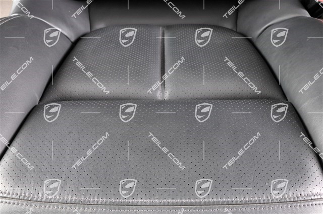 Seats, el. adjustable, leather, black, set (L+R)