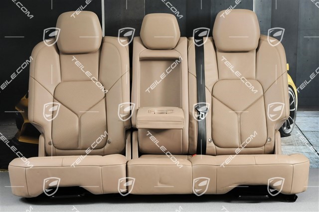 Rear seats, plain leather, Light Tartufo, set L+R