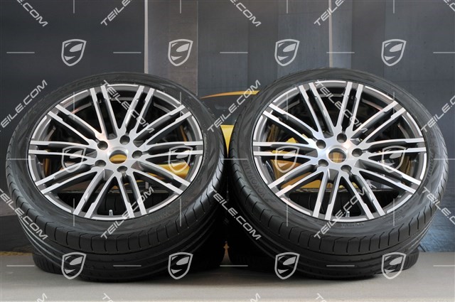 21-inch summer wheels set Turbo III, rims 10J x 21 ET50 + NEW Yokohama summer tyres 295/35 R21, with TPMS