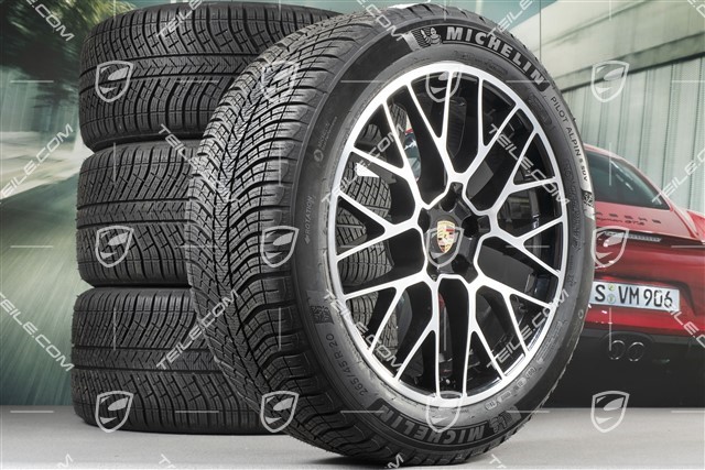 20-inch "RS Spyder Design" winter wheels set, rims 9J x 20 ET26 + 10J x 20 ET19 + Michelin Latitude Alpin 2 winter tyres 265/45 R 20 + 295/40 R 20, with TPMS, black high gloss