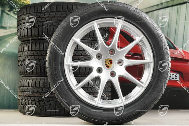 18-inch Panamera S winter wheel set, 8J x 18 ET 59 + 9J x 18 ET 53 + Nokian winter tyres 245/50 R18 + 275/45 R18, with TPMS