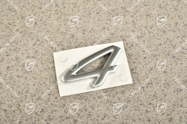 "4" logo, silver, 4S