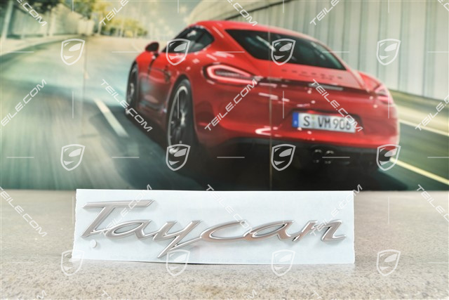 Badge / Emblem TAYCAN Light Silver Metallic