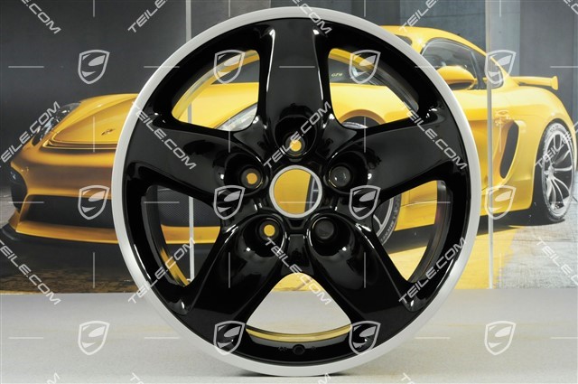 18-inch Cayenne Turbo wheel set, czarny wysoki połysk