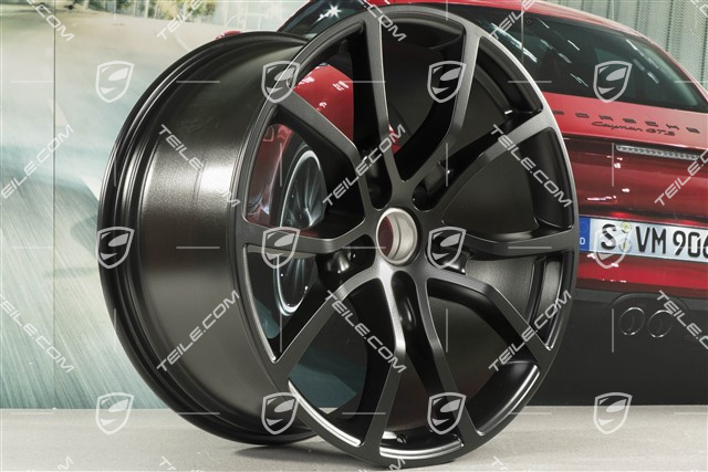 21-inch wheel rim, Cayenne Exclusive Design, 11J x 21 ET49, black satin-matt