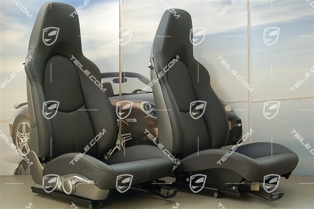 Sport seats, black leather, in mint condition, set (L+R)