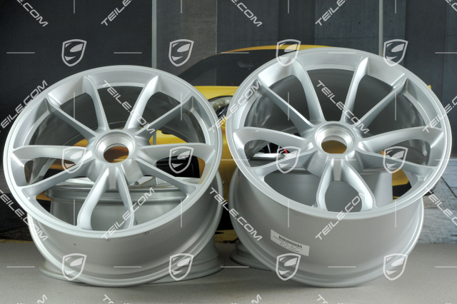 20" Komplet felg GT3, 9J x 20 ET55 + 12J x 20 ET47, w kolorze srebrnym Brilliantsilber