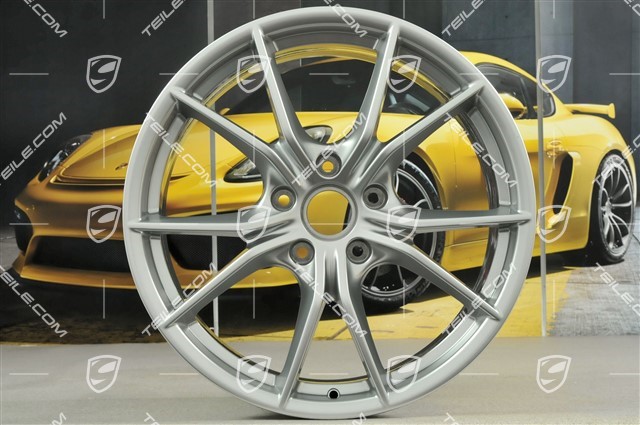 20-inch wheel rim set Carrera S IV, 8,5J x 20 ET49 + 11J x 20 ET56, for winter wheels, C4/C4S/GTS, Brilliant chrome finish