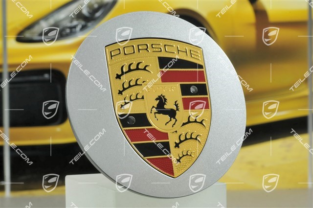 Center cap, coloured Porsche crest