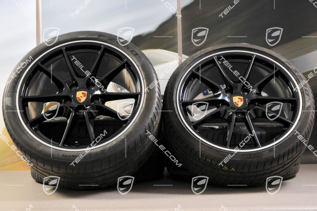 20-inch Carrera S (III) summer wheel set, black, 8,5J x 20 RT51 + 11J x 20 ET70, tyres 245/35 ZR20 + 295/30 ZR20