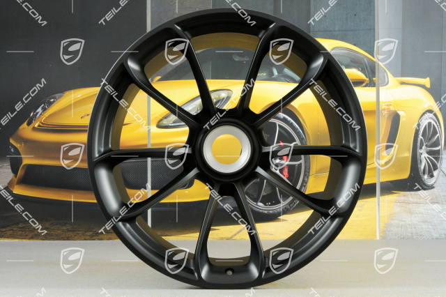 20"+ 21" GT3RS wheel rim set, with GT3RS logo, 9,5J x 20 ET50 + 12,5J x 21 ET48, black satin mat