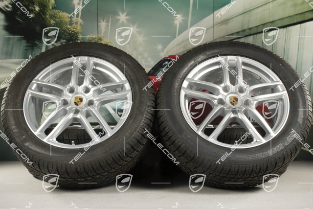 19-inch winter wheels set "Cayenne Turbo IV" facelift 2014->, alloy rims 8,5J x 19 ET59 + NEW Dunlop Winterreifen 3D 265/50 R19, with TPM