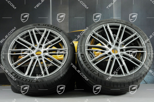 21" Koła letnie Turbo IV, felgi 9,5J x 21 ET71 + 11,5J x 21 ET69 + opony letnie Michelin 275/35 ZR21 + 325/30 ZR21, z czujnikami ciśnienia, tylko do Turbo S E-Hybrid