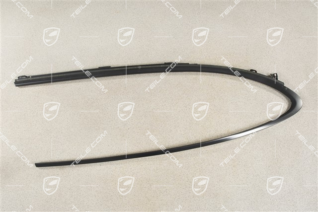 Moulding, Door channel, incl. sealing, rear, Matt black, R
