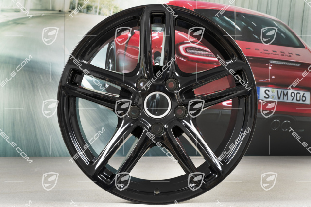 19-inch Panamera TURBO wheel set, 10J x 19 ET61 + 9J x 19 ET60, black high gloss