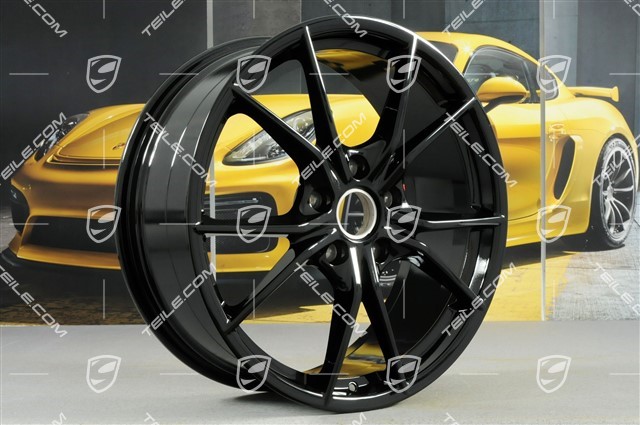 20-inch wheel rim Carrera S IV, 8J x 20 ET57, Jet Black Metallic