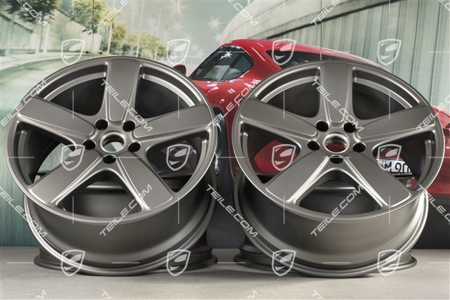21-inch wheels rims set Cayenne Sport Classic, 10J x 21 ET50, Platinum satin matt