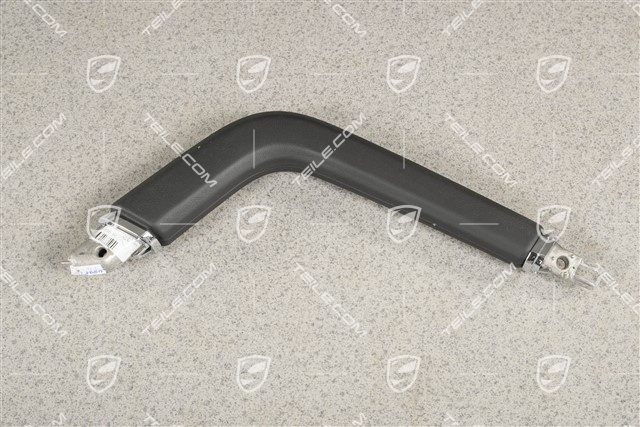 Grab handle centre console, Leather, Black, L