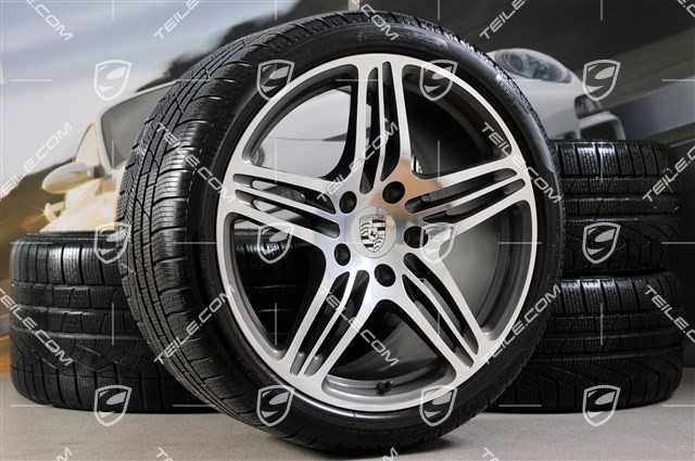 19-inch winter wheel set Turbo, wheel rims 8,5J x 19 ET56 + 11J x 19 ET51 + NEW winter tyres 235/35R19 + 295/30R19, with TPM