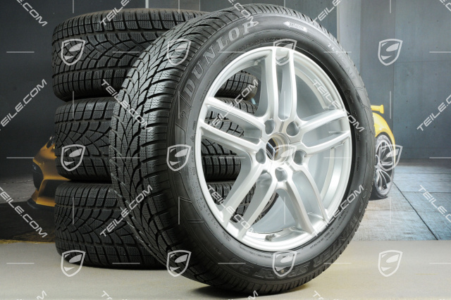 19-inch winter wheels set "Cayenne Turbo IV" facelift 2014->, alloy rims 8,5J x 19 ET59 + NEW Dunlop winter tyres 265/50 R19, with TPM