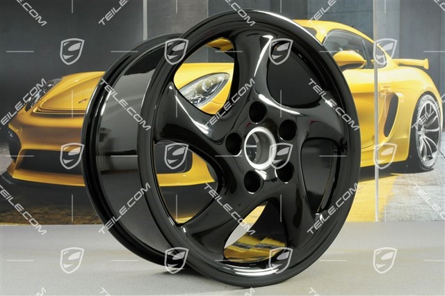 18-inch Turbo Look I wheel, 9J x 18 ET52, black high gloss