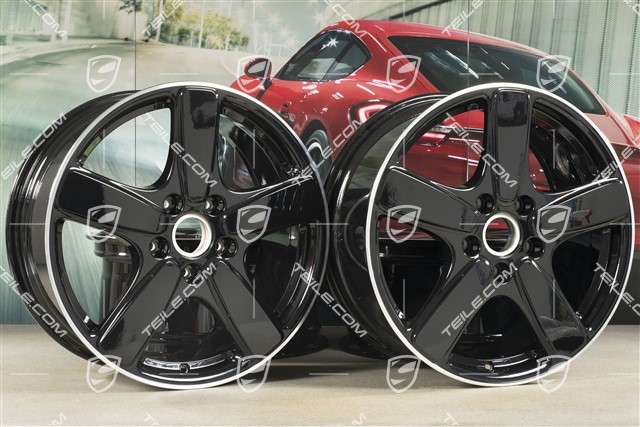 19-inch wheel rim set Cayenne Sport Classic II, 8,5J x 19 ET59, black high gloss