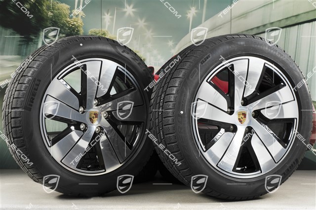 19" Taycan S winter wheel set, rims 8J x 19 ET50 + 10J x 19 ET47 + NEW Pirelli winter tyres 225/55 R19 + 275/45 R19