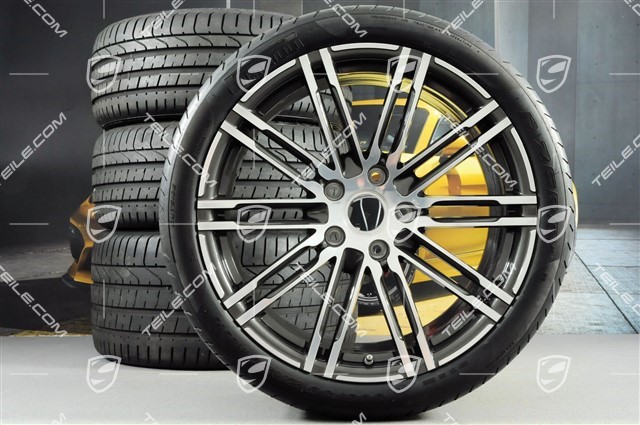 20-inch summer wheels set 911 Turbo III, rims 8,5J x 20 ET51 + 11J x 20 ET52 + NEW Pirelli summer tyres 245/35 ZR20 + 305/30 ZR20, with TPMS
