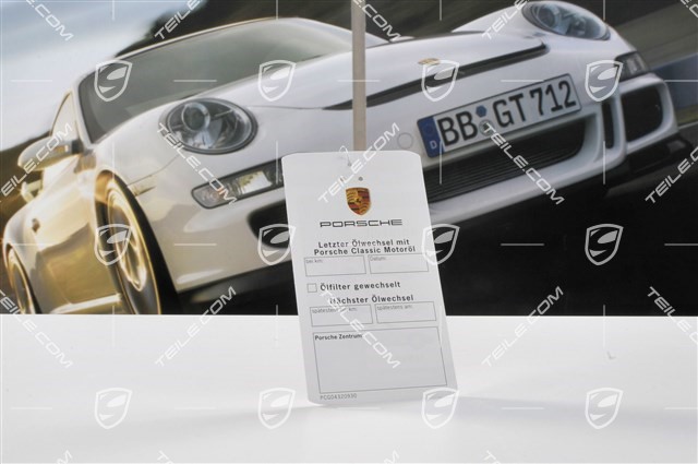 Porsche Classic tag oil change service, 10W60, german