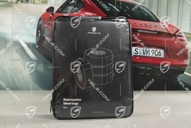 Porsche Classic Rädertaschen / Reifentaschen-Set, Größe L, für 356 / 911 F/G/964/993/996/997 / Boxster/Cayman 986/987 / 914/924/928/944/959/968