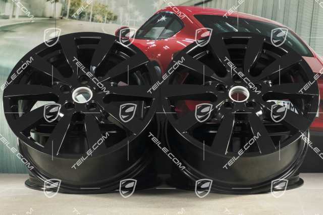 20-inch Cayenne SportDesign II wheel set, 9J x 20 ET57, black high gloss