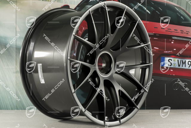 20"+21" GT2RS/GT3RS Magnesium Radsatz, Felgen 9,5 J x 20 ET50 + 12,5 J x 21 ET48, Schwarz seidenglanz