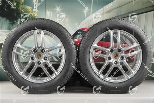 19-inch winter wheels set "Cayenne Turbo IV" facelift 2014->, alloy rims 8,5J x 19 ET59 + Dunlop winter tyres 265/50 R19, with TPM, DOT 15