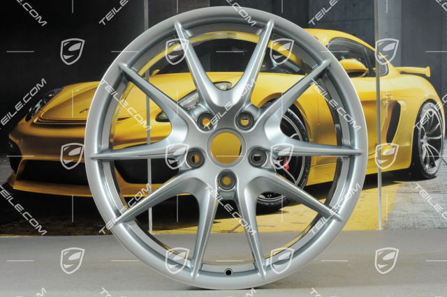 20" Felge, Carrera S III, 8J x 20 ET57, Felgenstern Rhodiumsilbermetallic