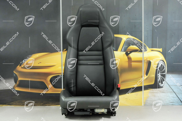 Sport seat, el. adjustment, leather, Black, R