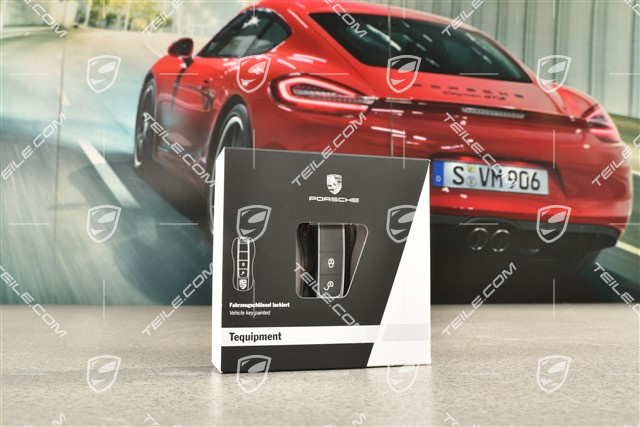Vehicle key side faces / Key cap, Painted / lacquered Jet Black metallic