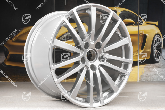 20-inch wheel rim set Panamera Design, 9,5J x 20 ET71 + 11,5J x 20 ET68, Brilliant chrome