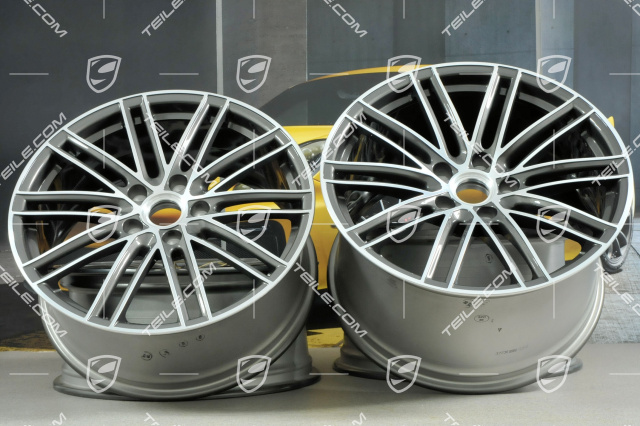 20" komplet felg 911 Turbo IV, 11,5J x 20 ET56 + 9J x 20 ET51, Titan